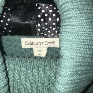 Blue/Green Shaker Knit Turtleneck